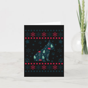 Carte Chien de Noël Motif Français Chien de taule propri