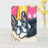 Carte Chien de perte de animal de compagnie qui dit adie (Fleur jaune)