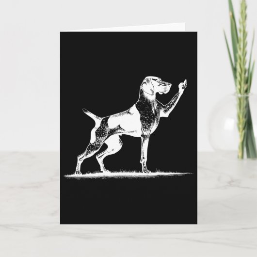 Carte Chien de Pointeur Rudoyé Trou de Chien Pointer All (Devant)