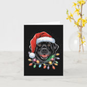 Carte Chien de pyjama à lumière de sapin de Noël Labrado (Fleur jaune)