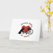Carte Chien de service (Fleur jaune)