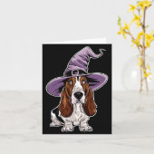 Carte Chien de sorcière pari Performance Halloween (Fleur jaune)