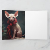 Carte Chien de Sphynx à Noël de neige (Intérieur)