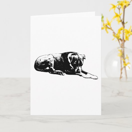 Carte chien de surveillance (Fleur jaune)