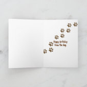 Carte chien de taureau dans l'anniversaire de niche (Intérieur)