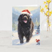 Carte Chien de Terre-Neuve (Fleur jaune)