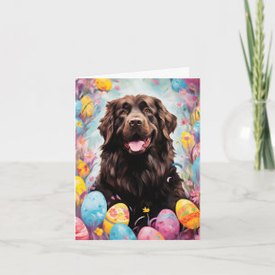 Carte Chien de Terre-Neuve Joyeux Pâques