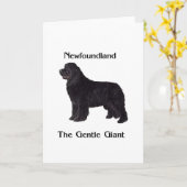 Carte Chien de Terre-Neuve le géant doux (Fleur jaune)