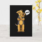 Carte Chien de Terrier gallois têtu (Fleur jaune)