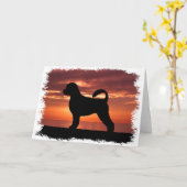 Carte Chien d'eau portugais (Fleur jaune)