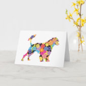 Carte Chien d'eau portugais (Fleur jaune)