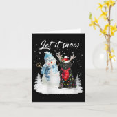 Carte Chien d'eau portugais Chien de Père Noël Chien de (Fleur jaune)