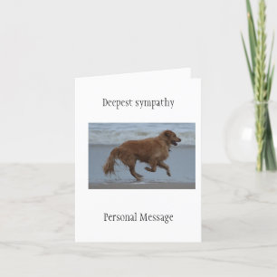 Carte Chien décédé en souvenir affectueux golden retriev