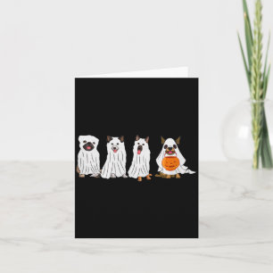 Carte Chien d'Halloween avec citrouille Chien d'Hallowee