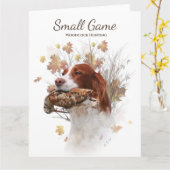 Carte Chien d'oiseaux, chasse à la bécasse (Fleur jaune)