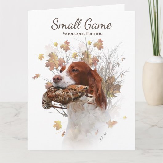 Carte Chien d'oiseaux, chasse à la bécasse (Devant)