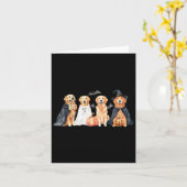 Carte Chien d'or de l'Halloween (Fleur jaune)