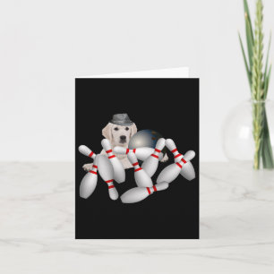 Carte Chien d'or Retriever Chien Chien Chien Pin Bowling