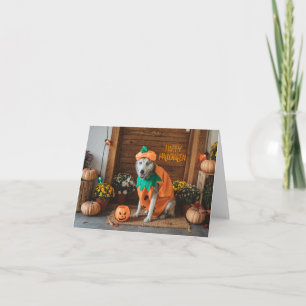 Carte Chien drôle dans le costume d'Halloween