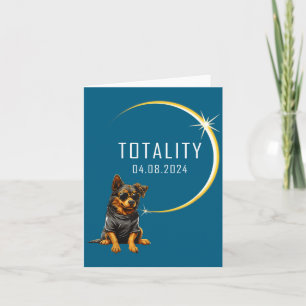 Carte Chien drôle Éclipse solaire totale Totalité