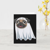 Carte Chien drôle Halloween (Fleur jaune)