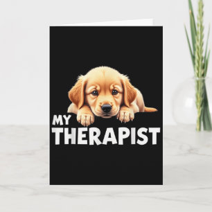 Carte Chien Drôle Mon Thérapeute Chien Retriever D'or