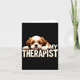 Carte Chien drôle Mon Therast Shih Tzu Chien
