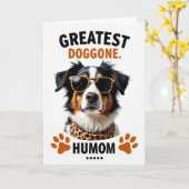 Carte Chien Élégant Tacheté (Fleur jaune)
