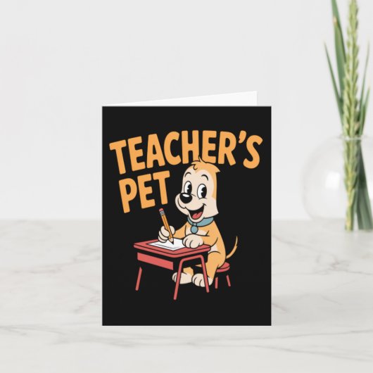 Carte Chien élève de l'école élémentaire mignon Professe (Devant)