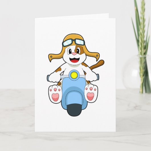Carte Chien en motard avec scooter.PNG (Devant)