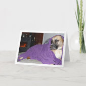 Carte Chien endormi par cheminée (Devant)