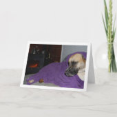 Carte Chien Endormi près de la Cheminée (Devant)