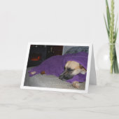 Carte Chien endormi près de la cheminée (Devant)