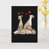 Carte Chien espagnol Galgo Español (Fleur jaune)