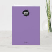 Carte Chien et conversation gymnaste sautent anniversair (Dos)