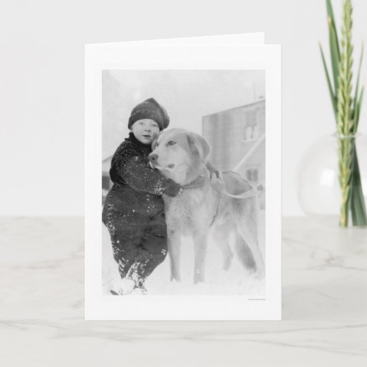 Carte Chien et enfant Nome Alaska 1926 (Devant)