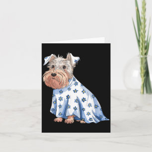 Carte Chien fantôme d'Halloween avec des fleurs drôle d'