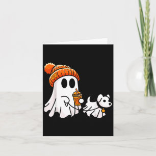 Carte Chien fantôme drôle de costume d'Halloween