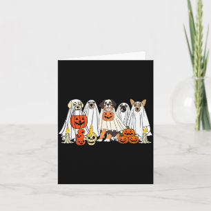 Carte Chien Fantôme Mignon Chien Déguisé En Fantôme Drôl