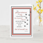 Carte Chien Fool Anniversaire, Humour (Fleur jaune)
