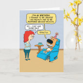 Carte Chien foutu drôle Anniversaire (Fleur jaune)