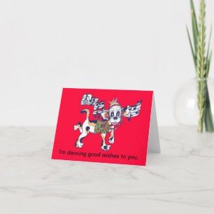 Carte Chien frais le beagle de danse