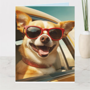 CARTE CHIEN FUNNY BANNITHDAY GREETING CARD