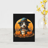 Carte Chien Halloween (Fleur jaune)