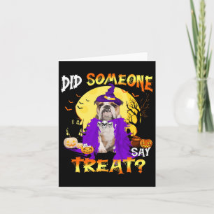 Carte Chien Halloween Quelqu'un a dit friandise 