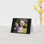 Carte Chien Havanais (Fleur jaune)