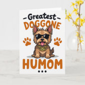 Carte Chien Heureux à Points (Fleur jaune)