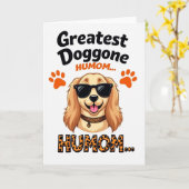 Carte Chien Humom Léopard (Fleur jaune)