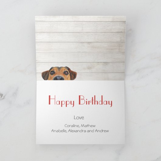 Carte Chien Joyeux Anniversaire Funny Greeting Card (Intérieur)