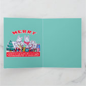 Carte Chien Joyeux Noël Blanc Berger Fête GSD Fun (Intérieur)